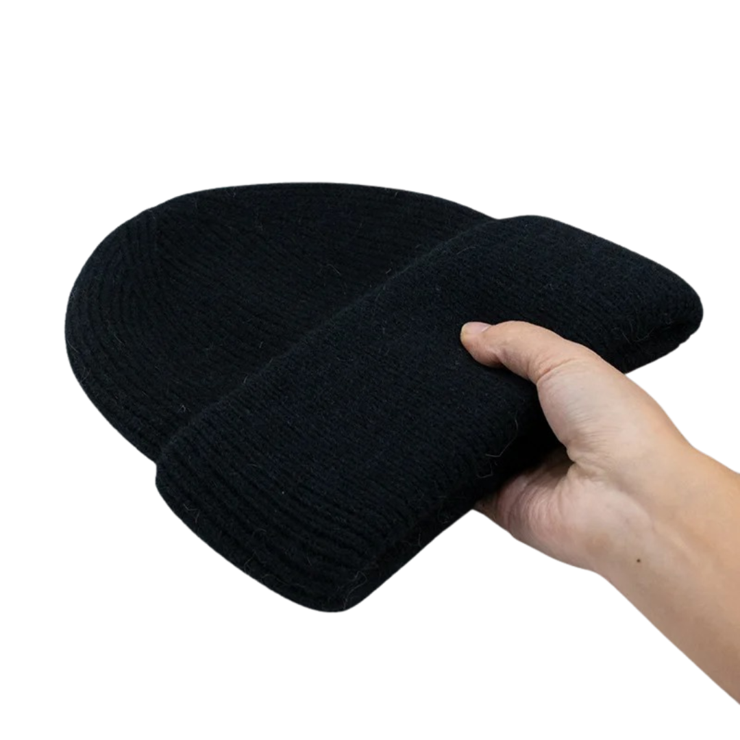 Beanie i blandingsstrik