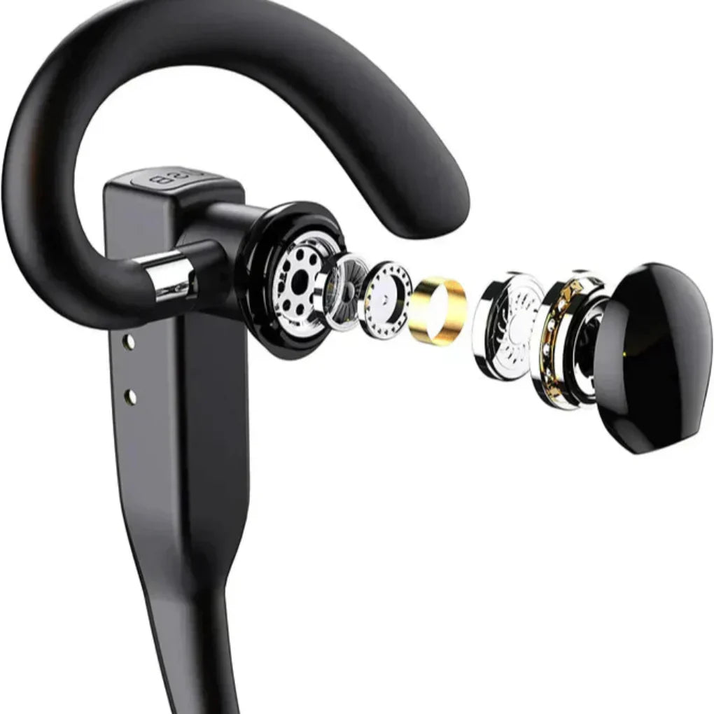 Bluetooth 5.1-headset med ørekrog, støjreducerende