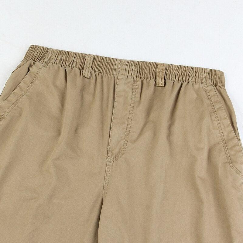 Casual pull-on-herrebukser i relaxed fit