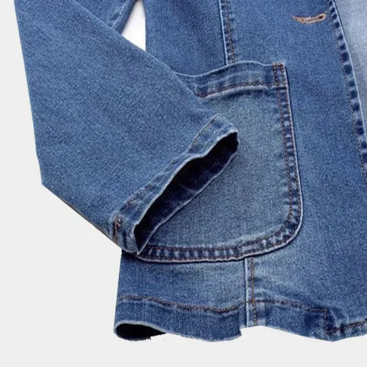 Chic denimjakke med skræddersyet pasform