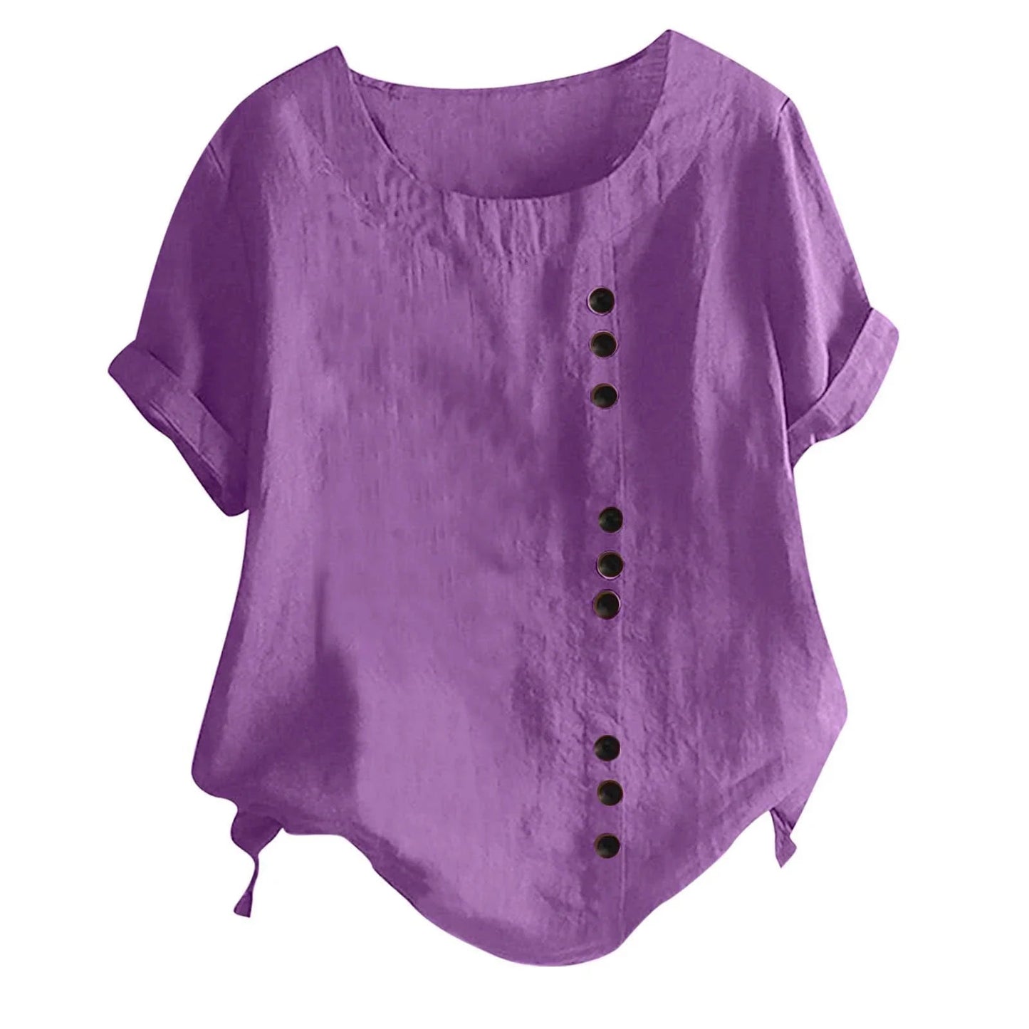 Damebluse med knaplukning