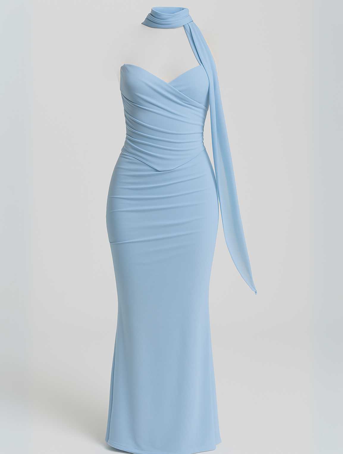 Elegant stropløs chokerkjole