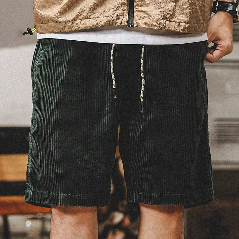 Fløjlsshorts med snøre til mænd