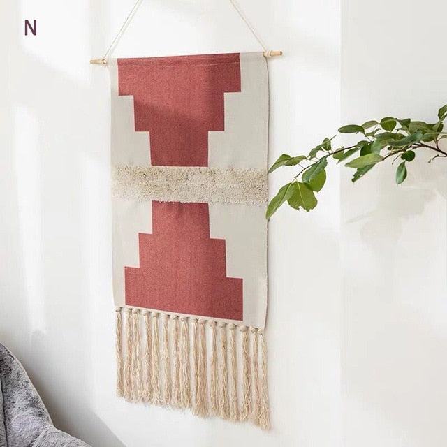 Geometrisk tuftet vægtæppe