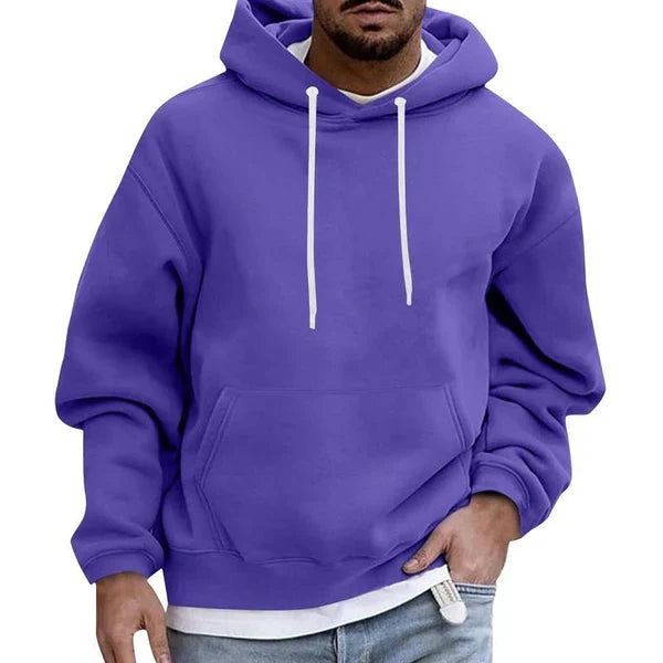 Herre hættepullover med kængurulomme