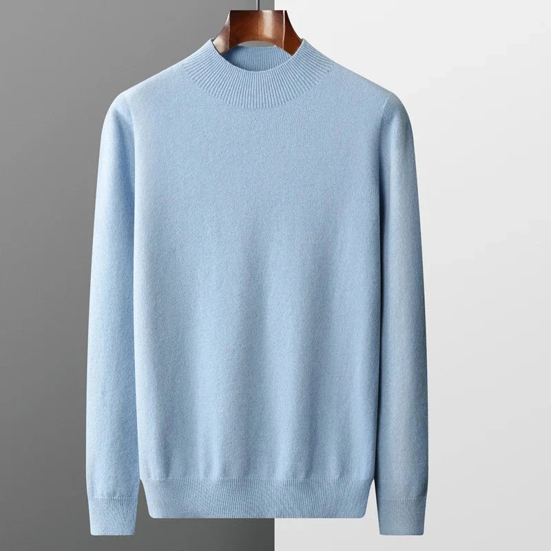 Herre mock neck-striktrøje