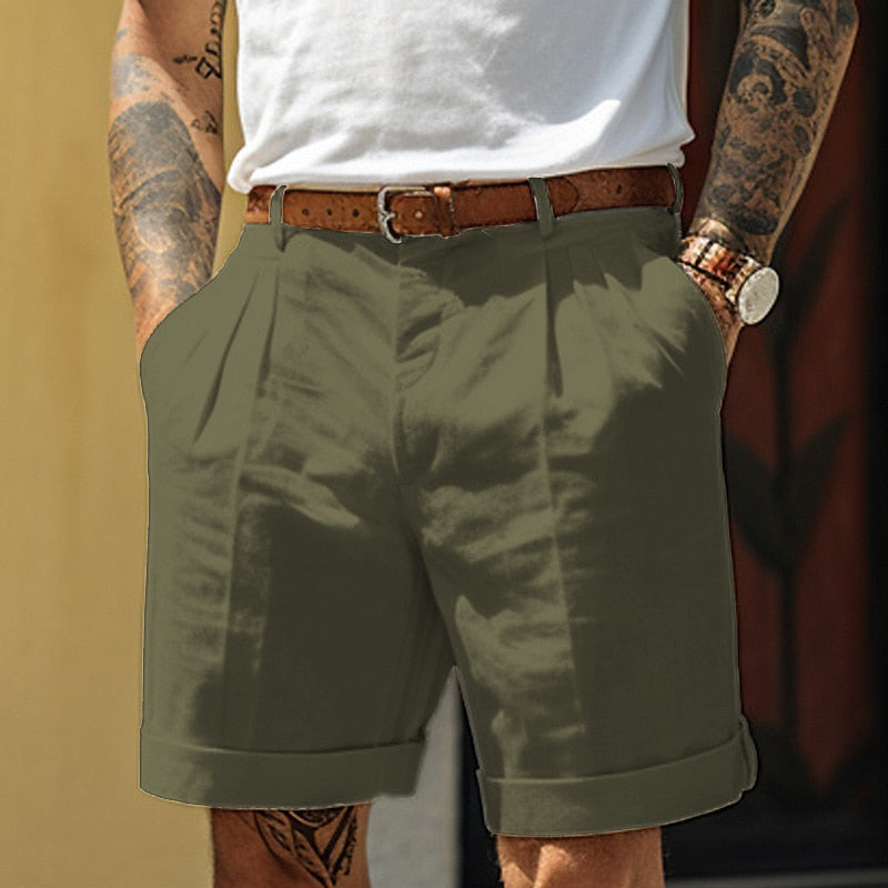 Herreshorts med læg og opslag