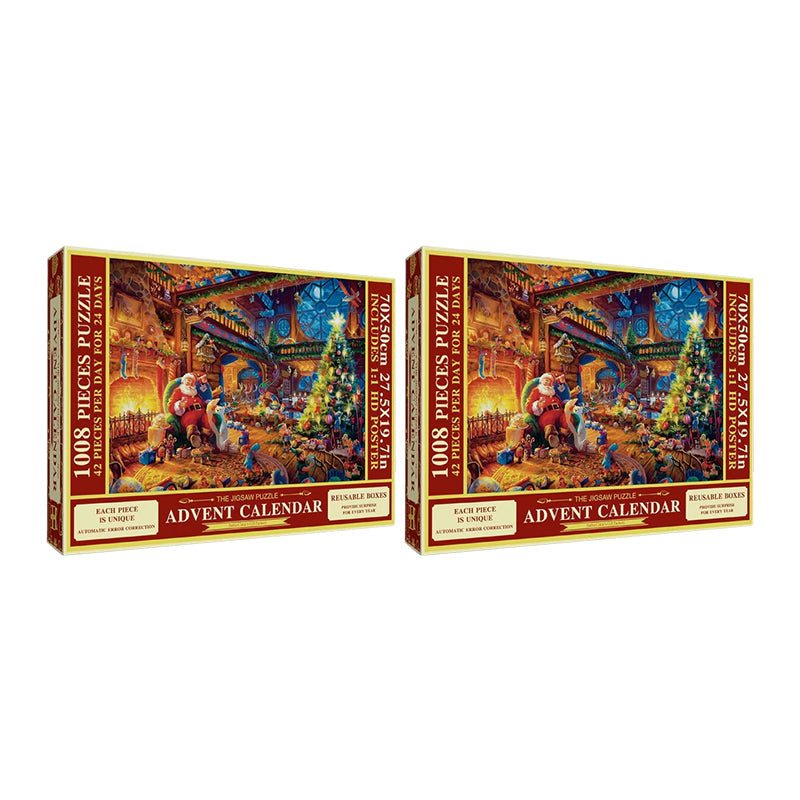 Julepuslespil adventskalender - 24 dages nedtælling