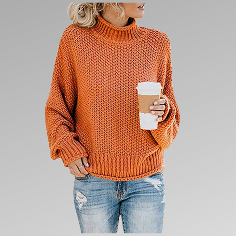 Oversized rullekravetrøje til damer