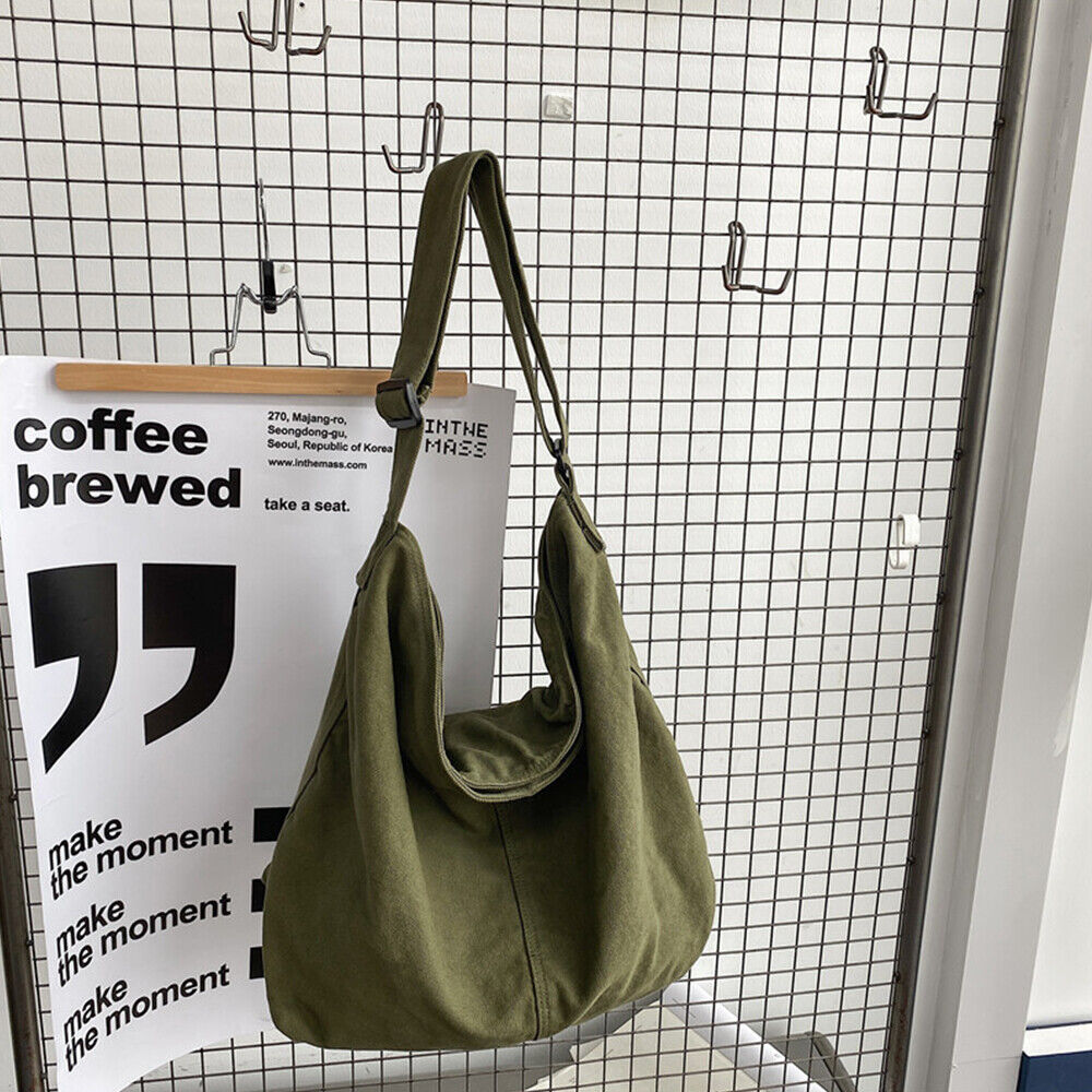 Praktisk taske i slidstærkt lærredsmateriale