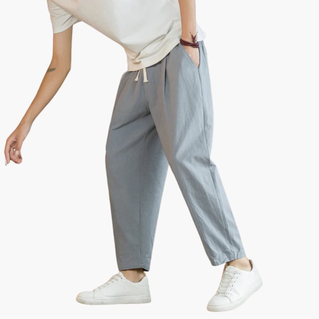 Relaxed fit cropped herrebukser