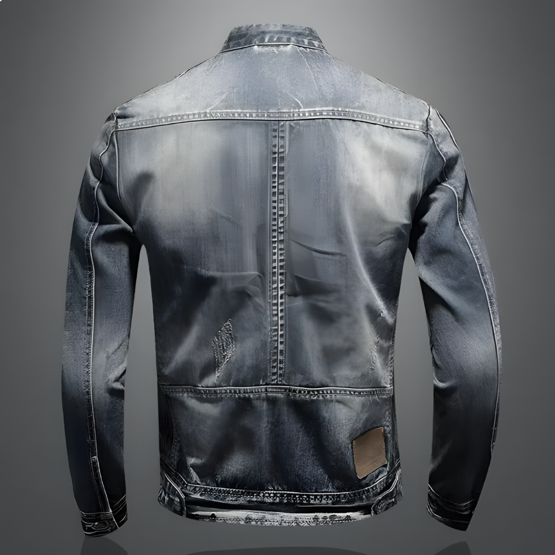 Retro denimjakke | Jakke i klassisk bikerstil