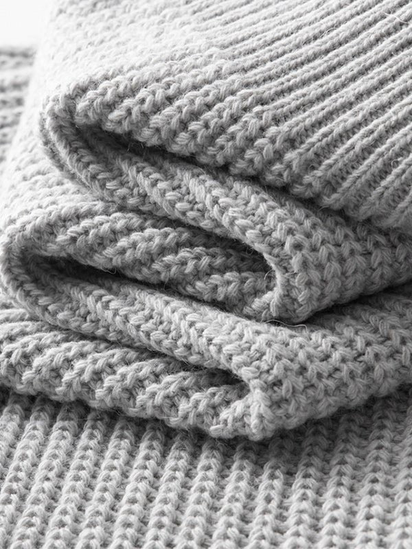 Ribstrikket herresweater med kort lynlås