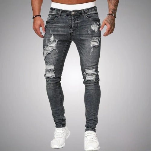 Skinny ripped-jeans til herrer