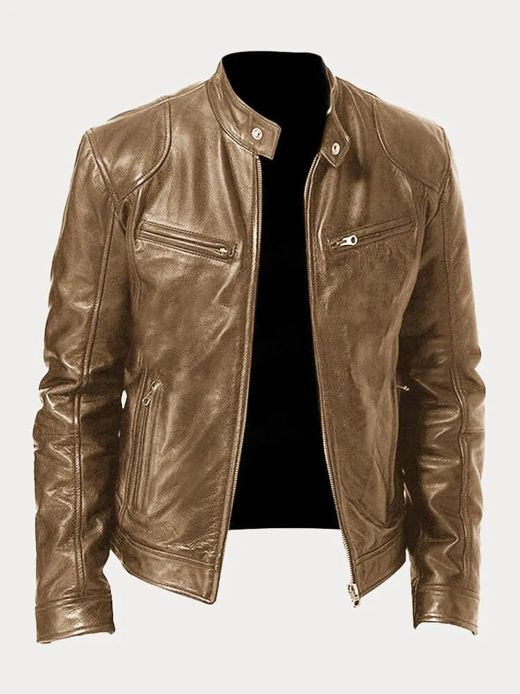 Slim fit racerjakke til mænd