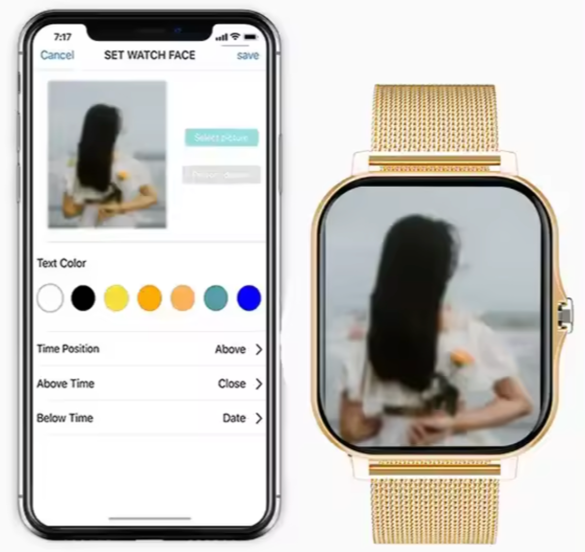Smartwatch til damer med meshrem