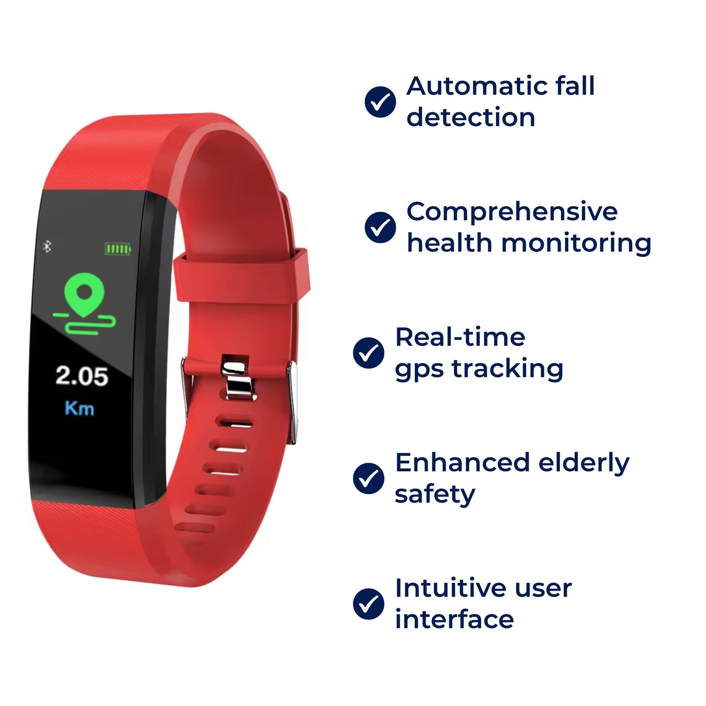 Smartwatch til seniorer – Faldregistrering – Sundhedsovervågning – GPS-tracker – Sikkerhed til ældre