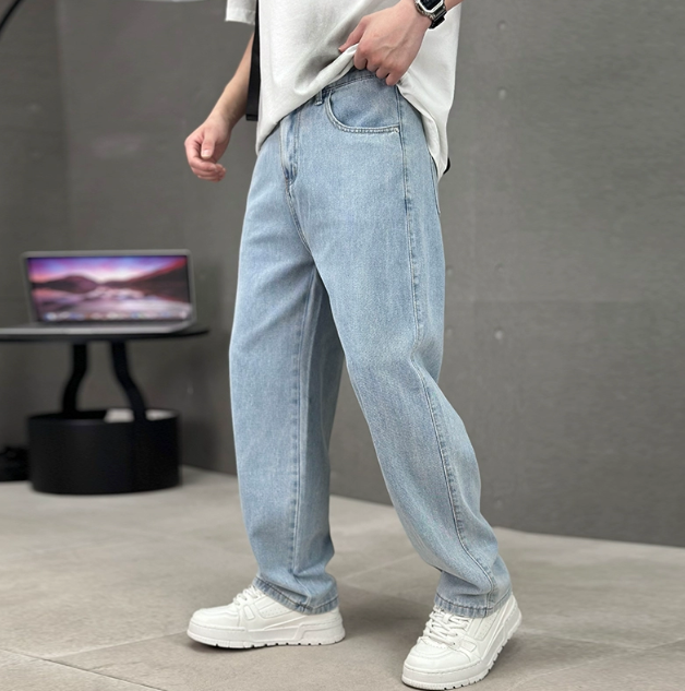 Stilfulde jeans med lige ben til mænd