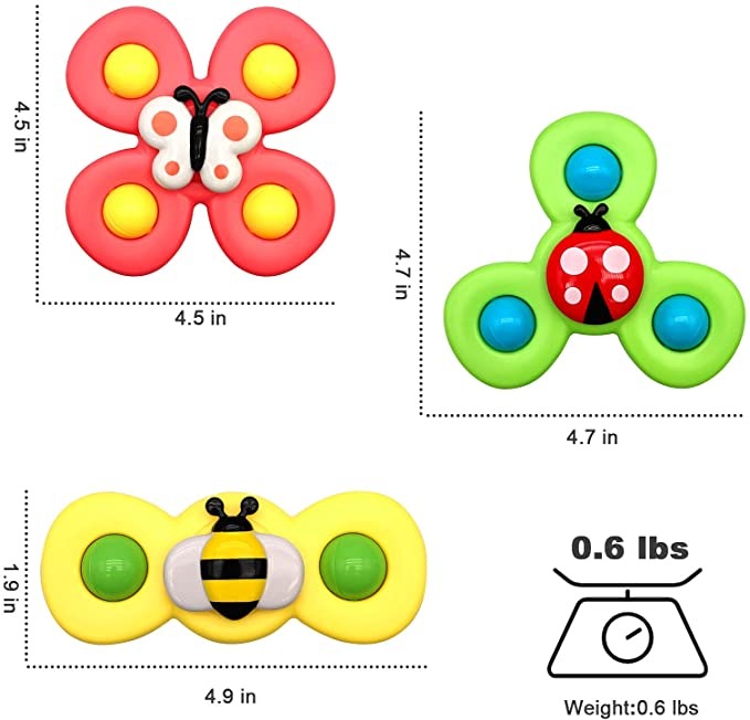 Sugekop-spinner - 3 stk.
