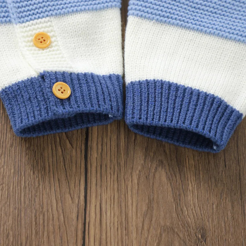Unisex hyggelig strikket babyheldragt