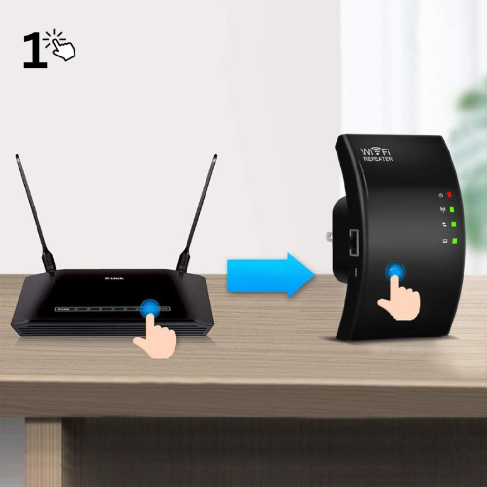 WiFi-booster - Trådløs WiFi-forstærker til hurtigt internet