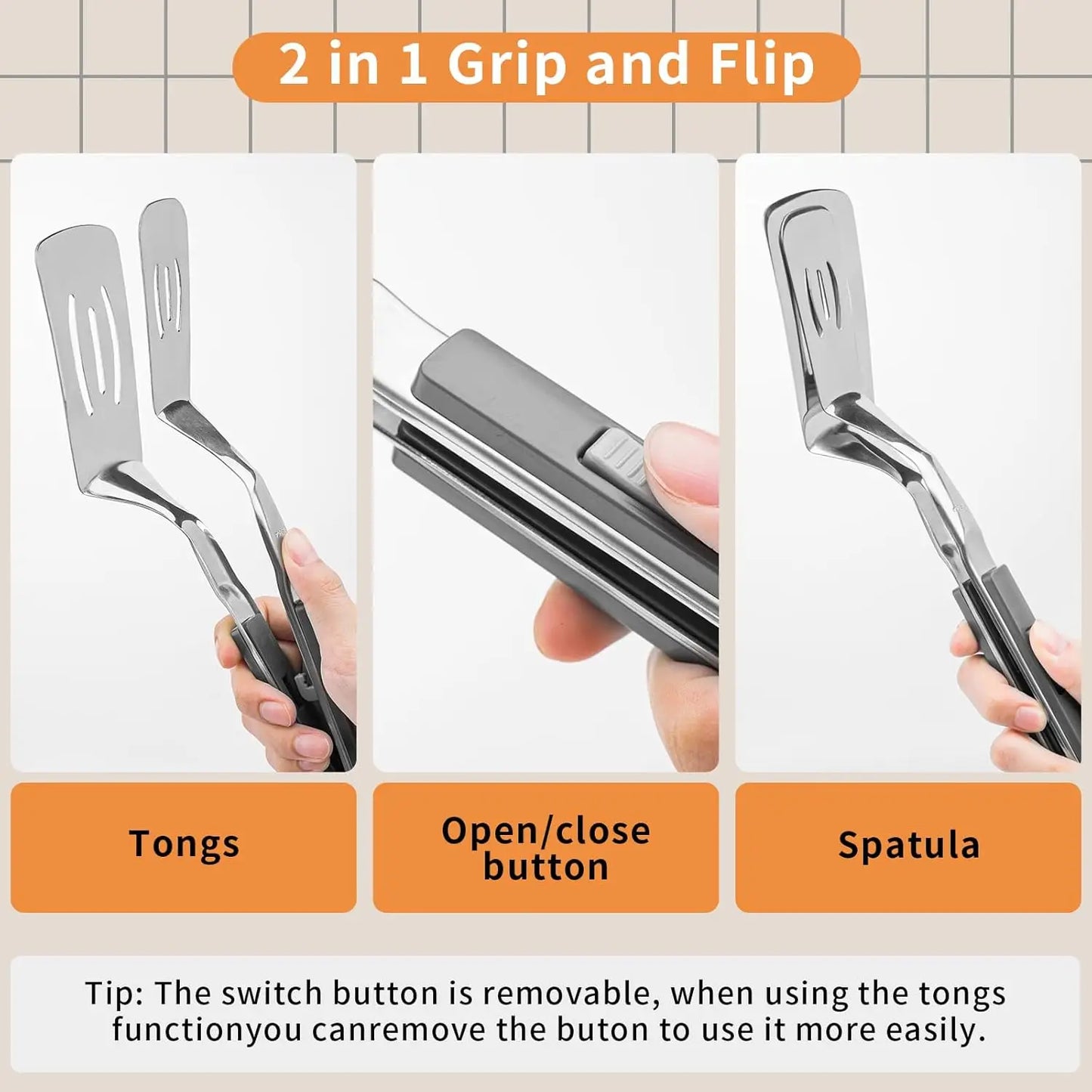 2-I-1 grilltang – Grib og vend