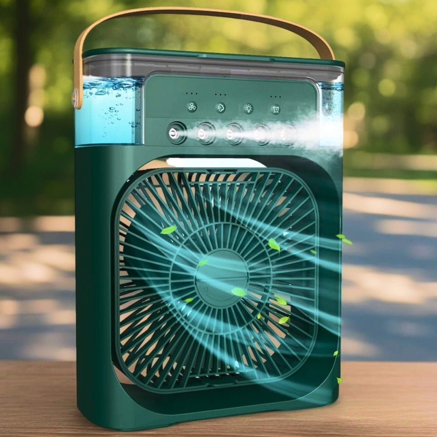 3-I-1 luftkøler og luftfugter | Bærbar, justerbare ventilatorhastigheder & ideel til soveværelser, kontorer & små rum
