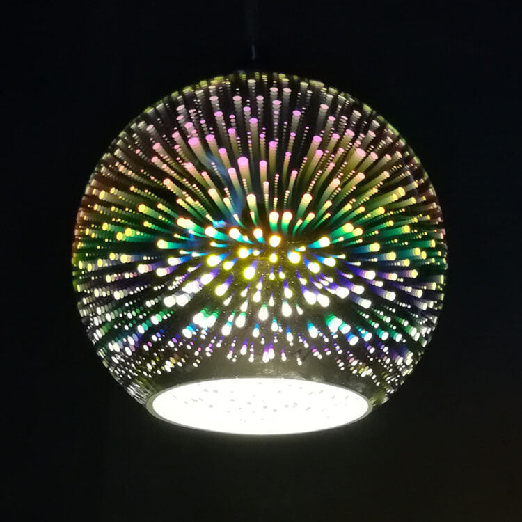 3D-fyrværkeri glaspendel | Kreativt farveglasdesign
