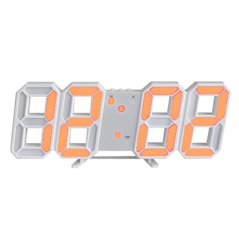3D LED digitalt vægur - Moderne, dæmpbart lysdisplay
