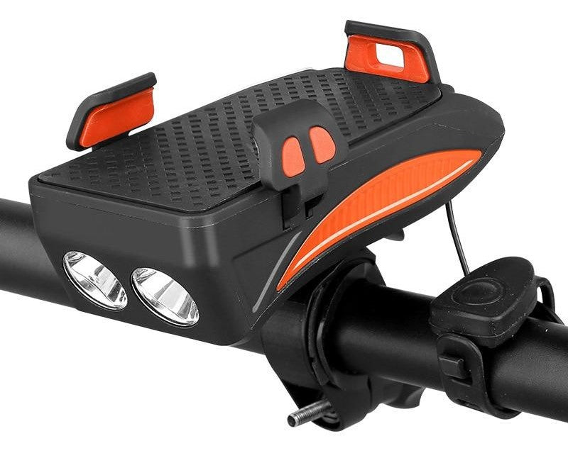 4-I-1 mobilholder, powerbank, lys og horn