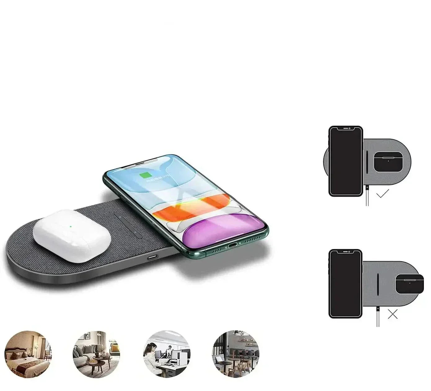 40W trådløs opladningsstation
