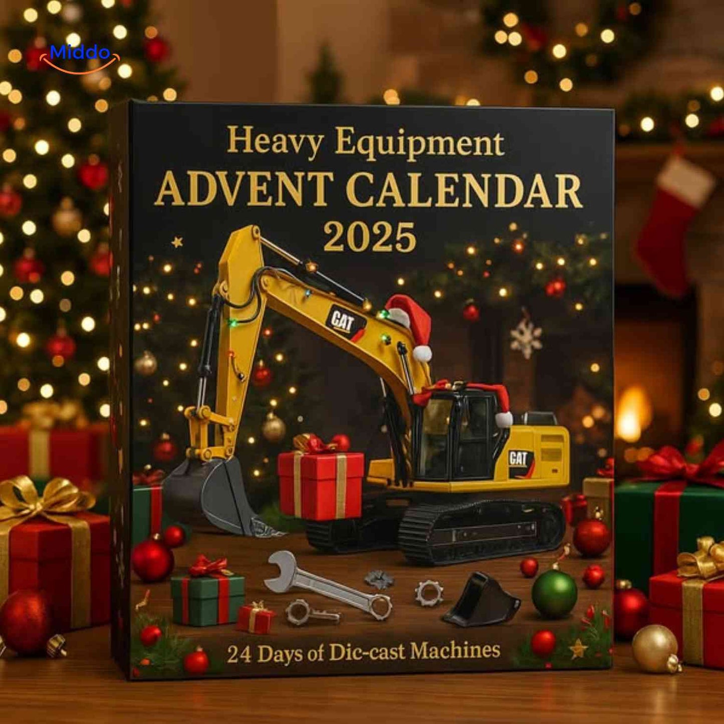 Adventskalender | Byggekøretøjer, 24 overraskelser og leg