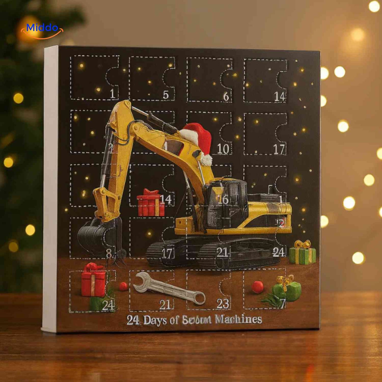 Adventskalender | Byggekøretøjer, 24 overraskelser og leg