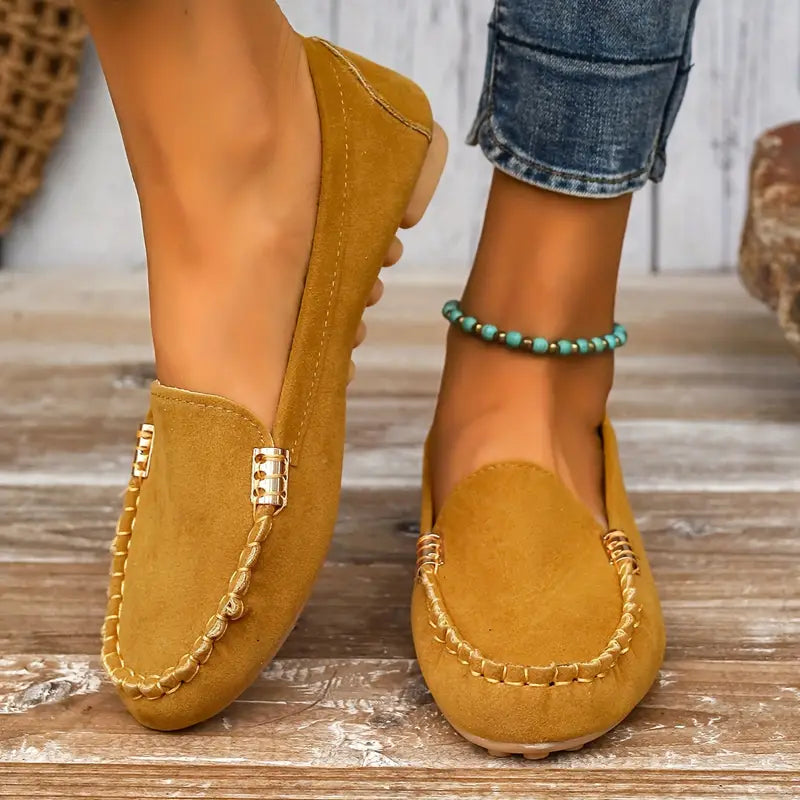 Afslappede flade slip-on-sko til damer - Åndbare og stilfulde