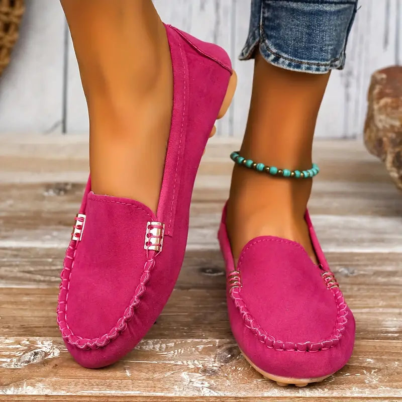 Afslappede flade slip-on-sko til damer - Åndbare og stilfulde