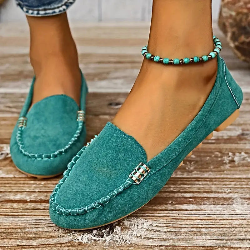 Afslappede flade slip-on-sko til damer - Åndbare og stilfulde