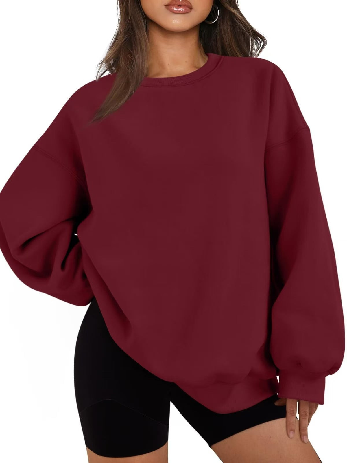 Afslappet oversized sweatshirt til damer med løst snit