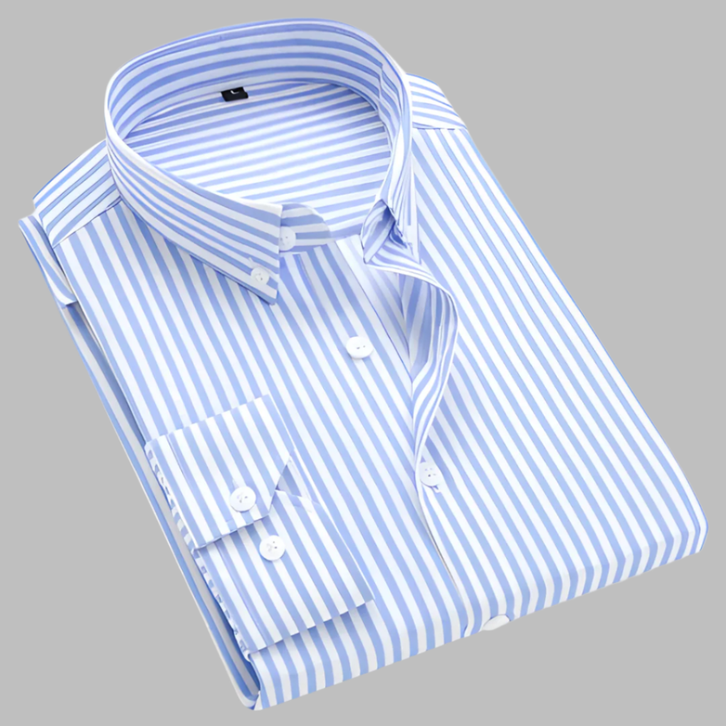 Alsidig stribet button-down-skjorte