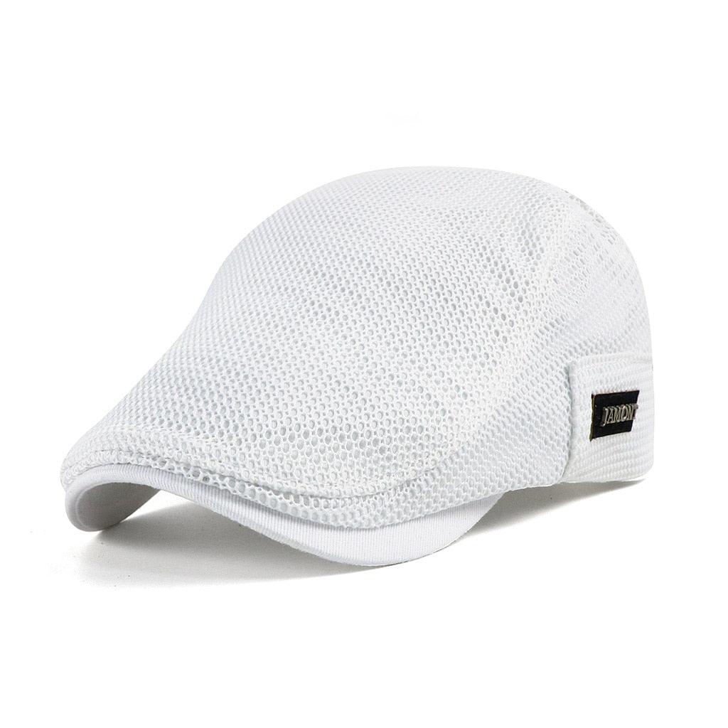Åndbar flat cap i mesh til mænd