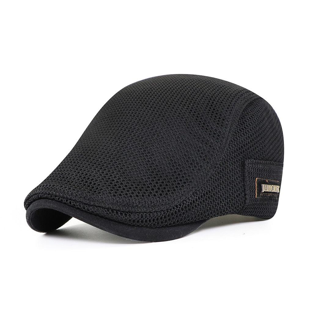 Åndbar flat cap i mesh til mænd