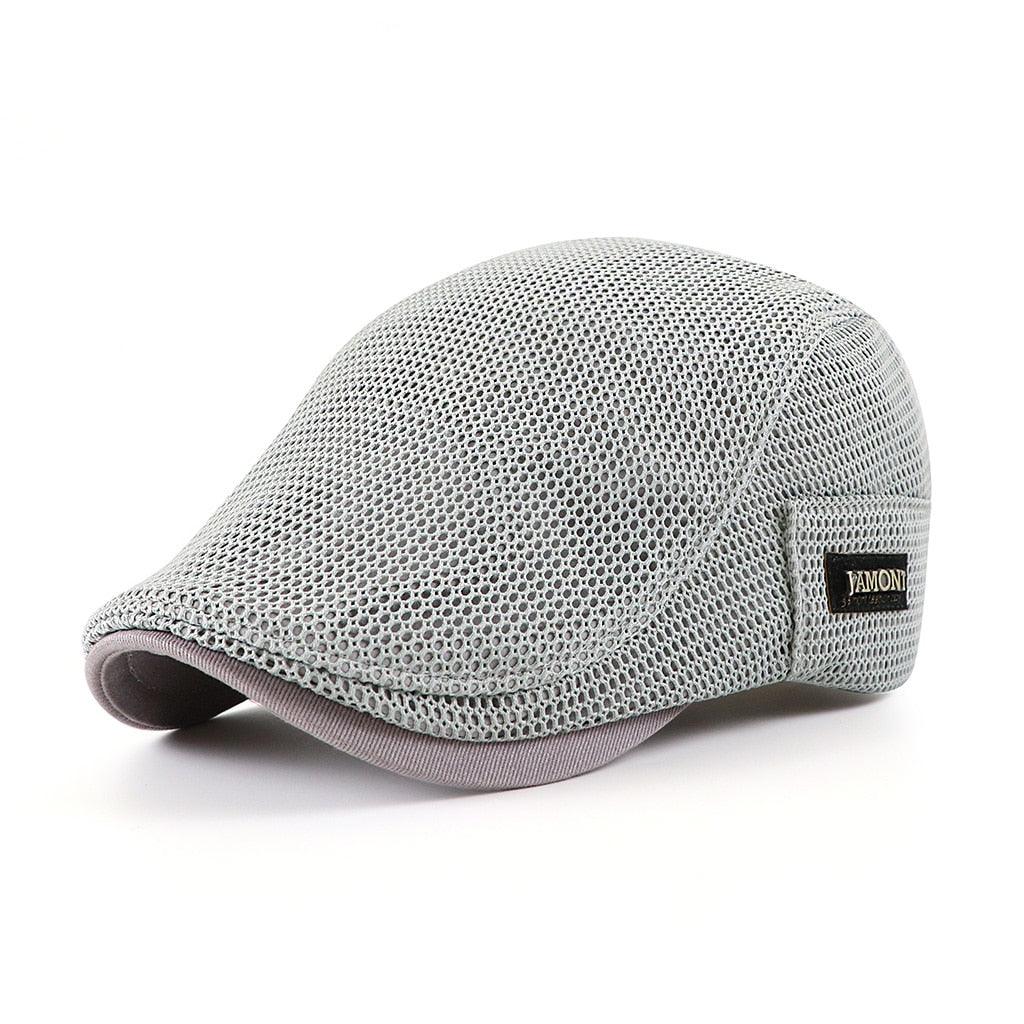 Åndbar flat cap i mesh til mænd