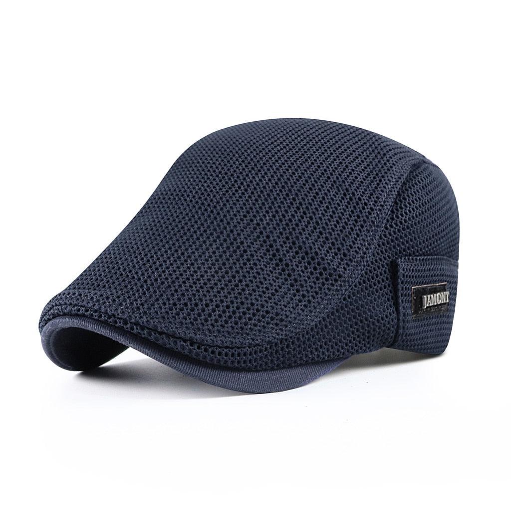 Åndbar flat cap i mesh til mænd