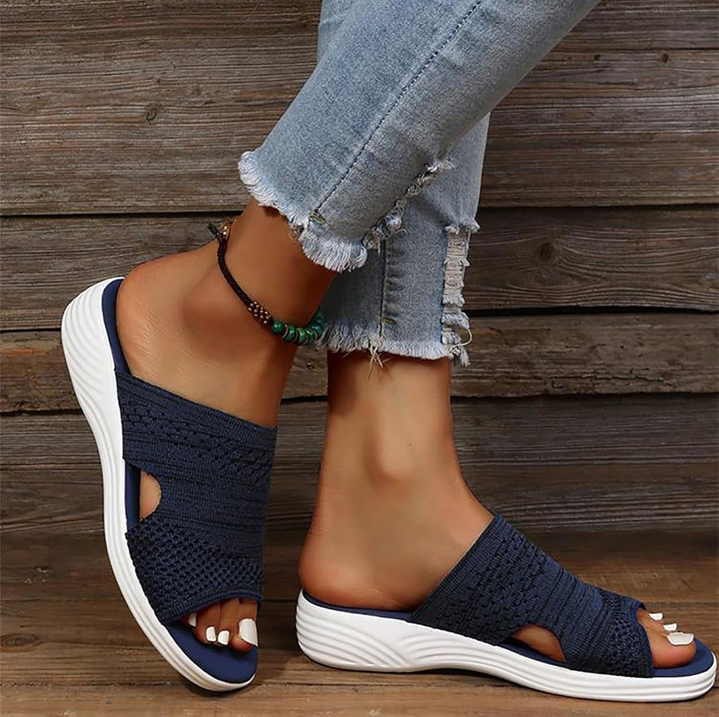 Åndbare slip-ons til damer med polstret sål