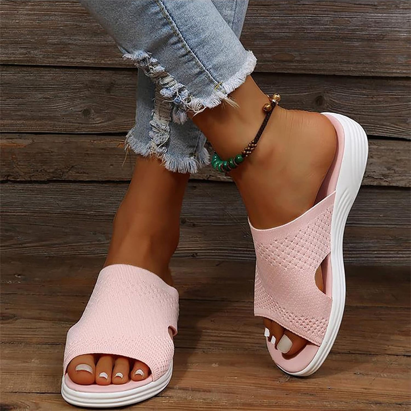Åndbare slip-ons til damer med polstret sål