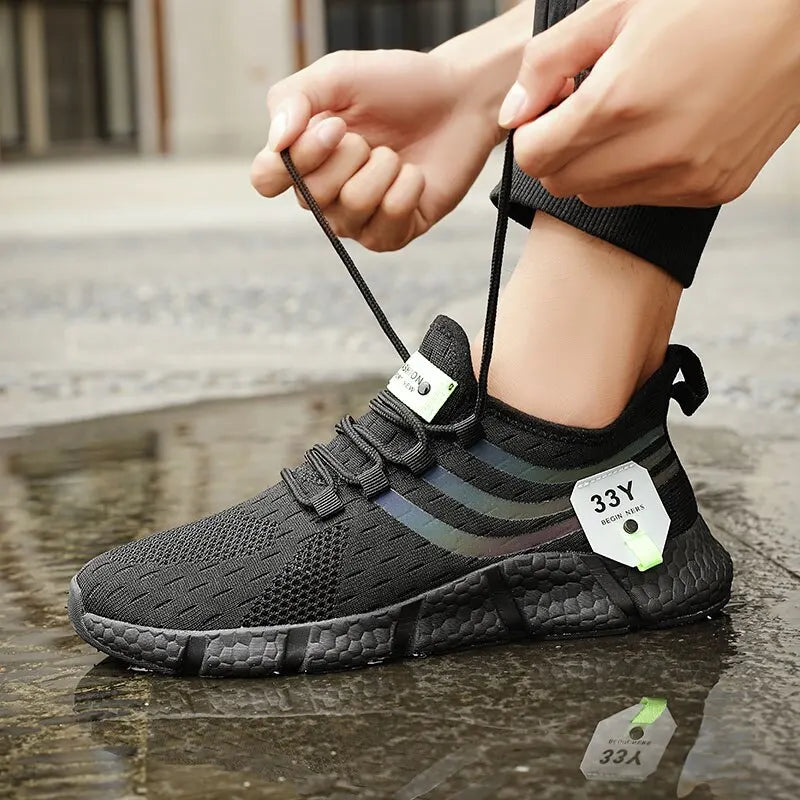 Atletiske herresneakers med snøre