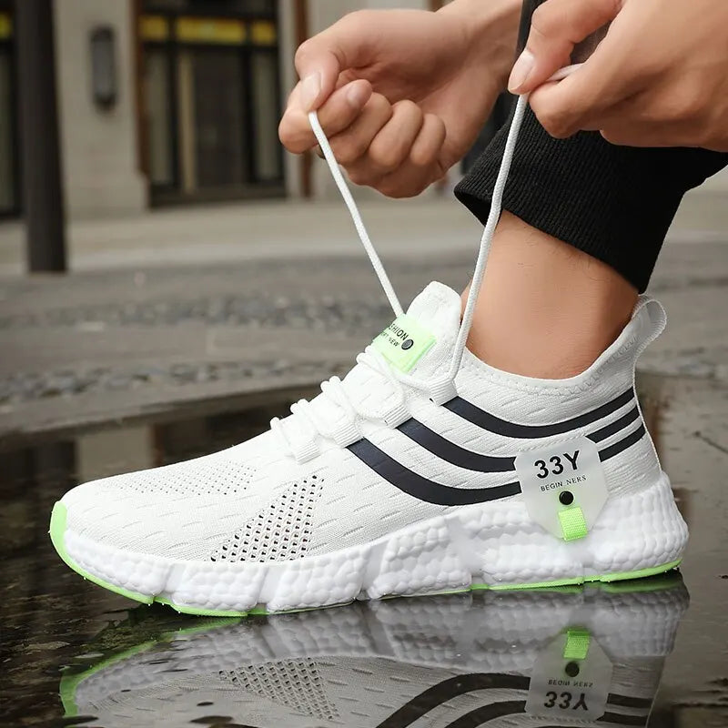 Atletiske herresneakers med snøre