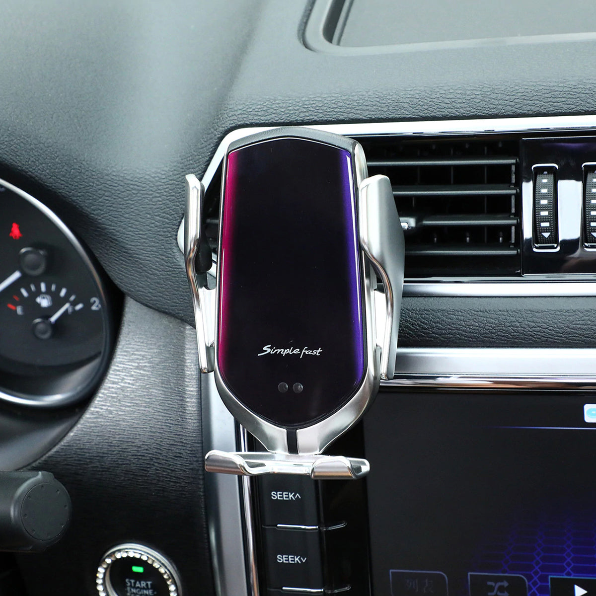 Automatisk klemmende mobilholder | Trådløs oplader