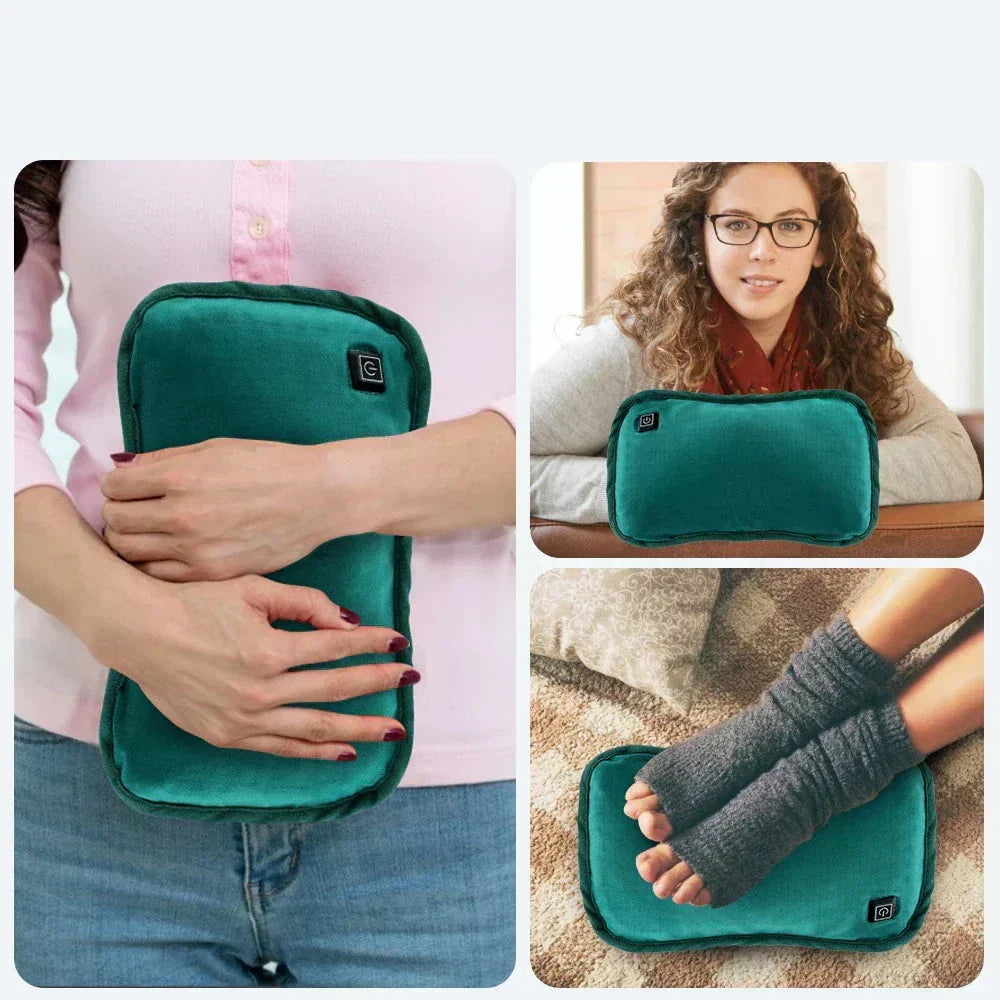 Bærbar grafenvarmepude | USB-genopladelig | 3 temperaturniveauer | Ergonomisk hånd- og mavevarmer | Med intelligent automatisk slukning
