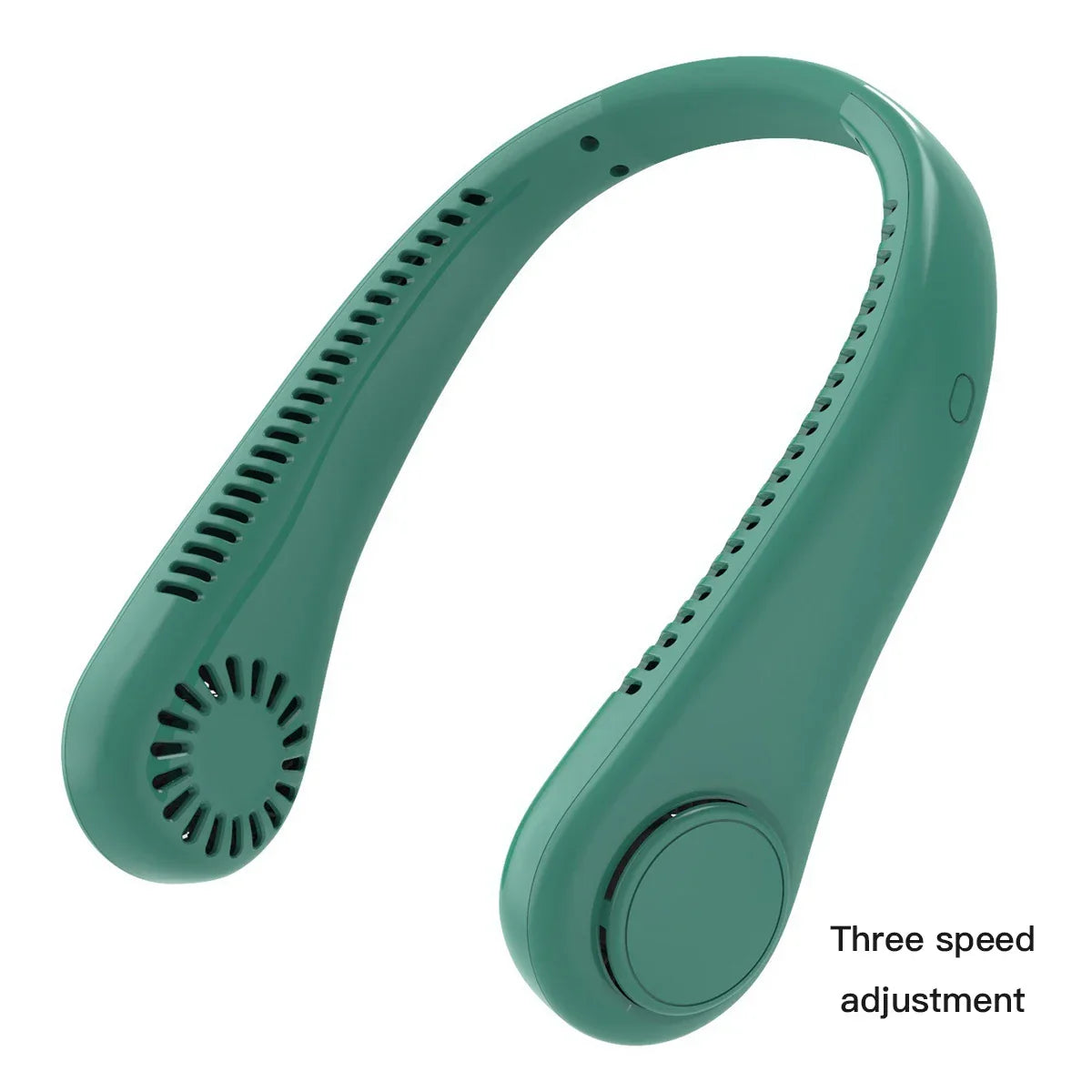 Bærbar mini bladløs nakkeventilator med digitalt display - USB-genopladelig luftkøler til nakken, håndfri køleoplevelse