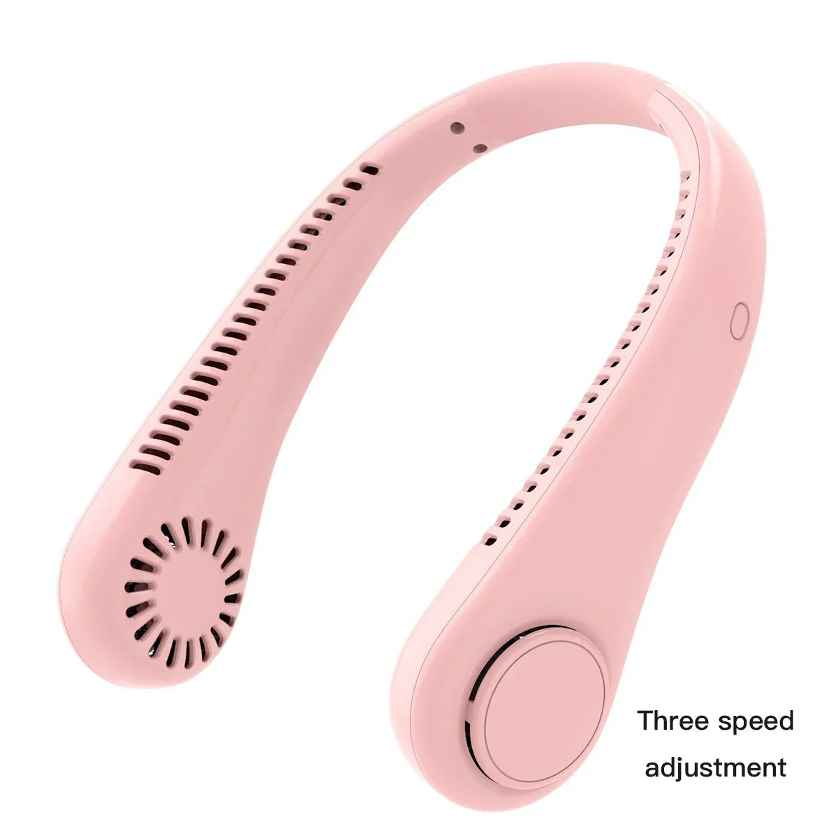 Bærbar mini bladløs nakkeventilator med digitalt display - USB-genopladelig luftkøler til nakken, håndfri køleoplevelse